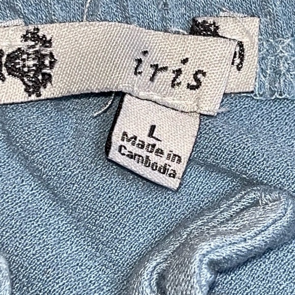 Iris Light Blue Off-Shoulder Top Size Large - Picture 4 of 7